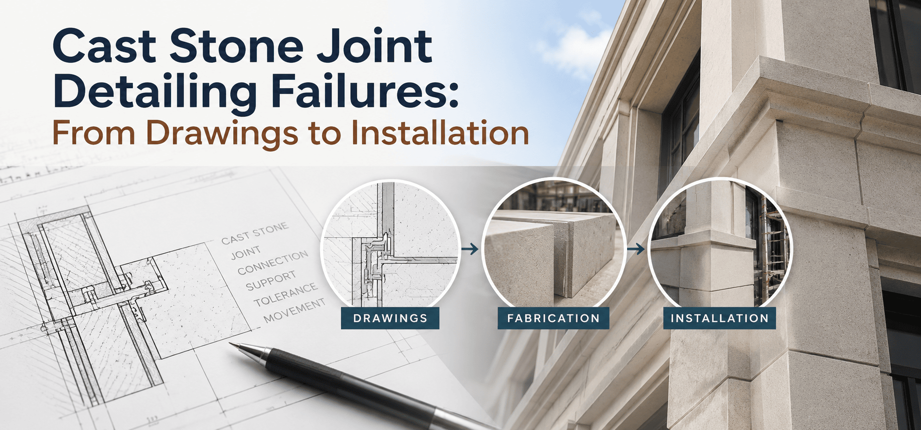 Cast Stone Joint Detailing Failures- From Drawings to Installation